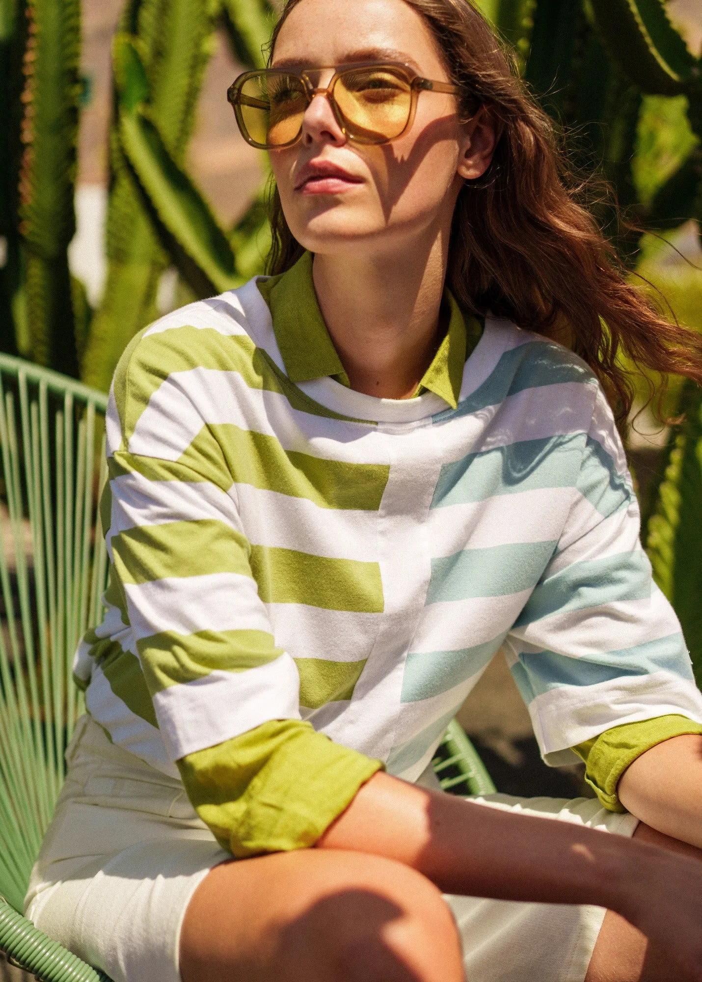ESTELLE Graphic Striped T-Shirt - 1