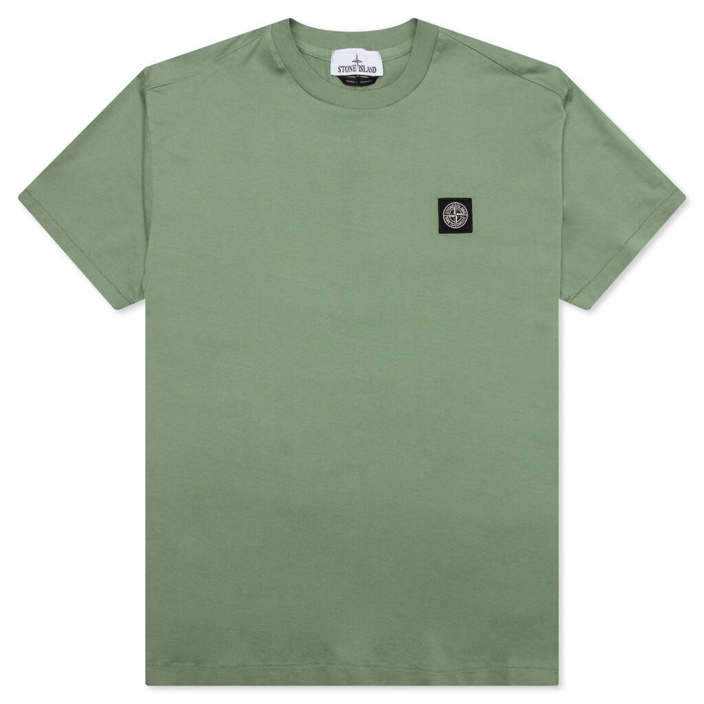 COMPASS PATCH LOGO S/S T-SHIRT - SAGE - 1