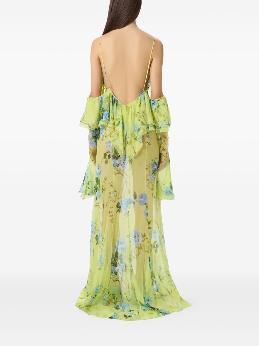 ruffled floral maxi dress - 3
