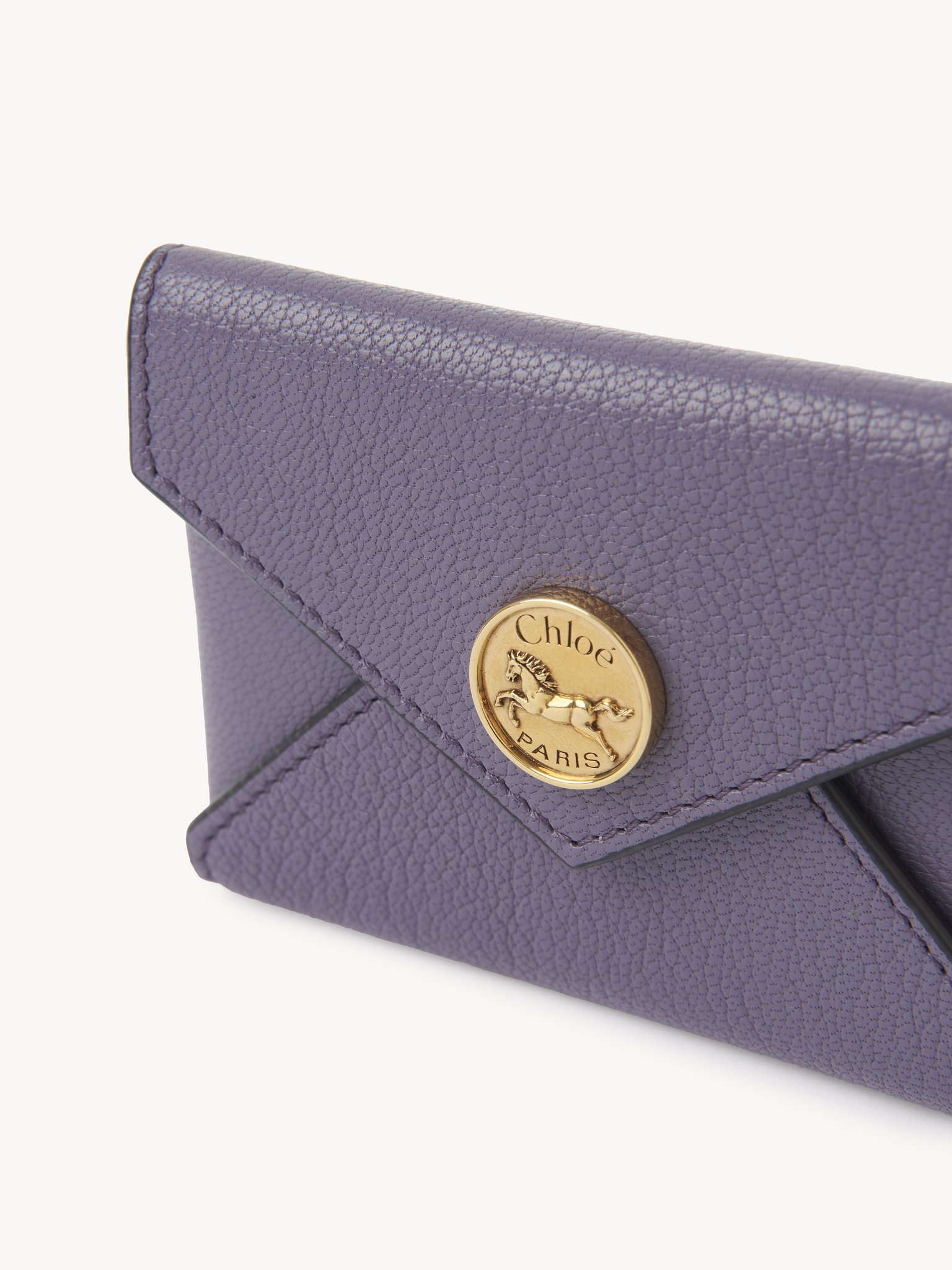 ENVELOPE CARD HOLDER IN GRAINED LEATHER - 5