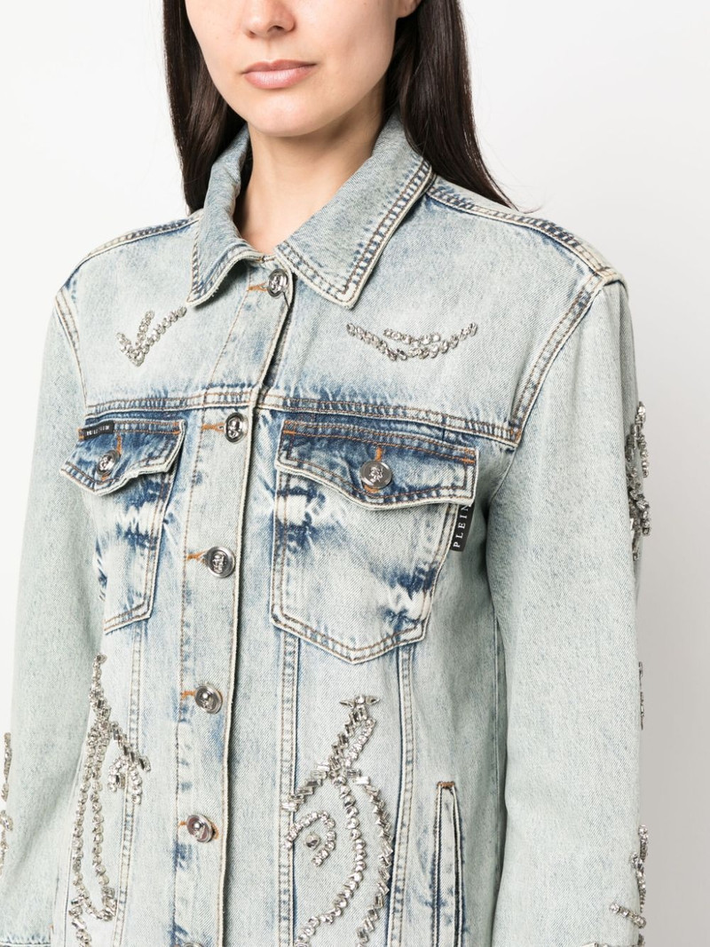 crystal-embellished denim jacket 5