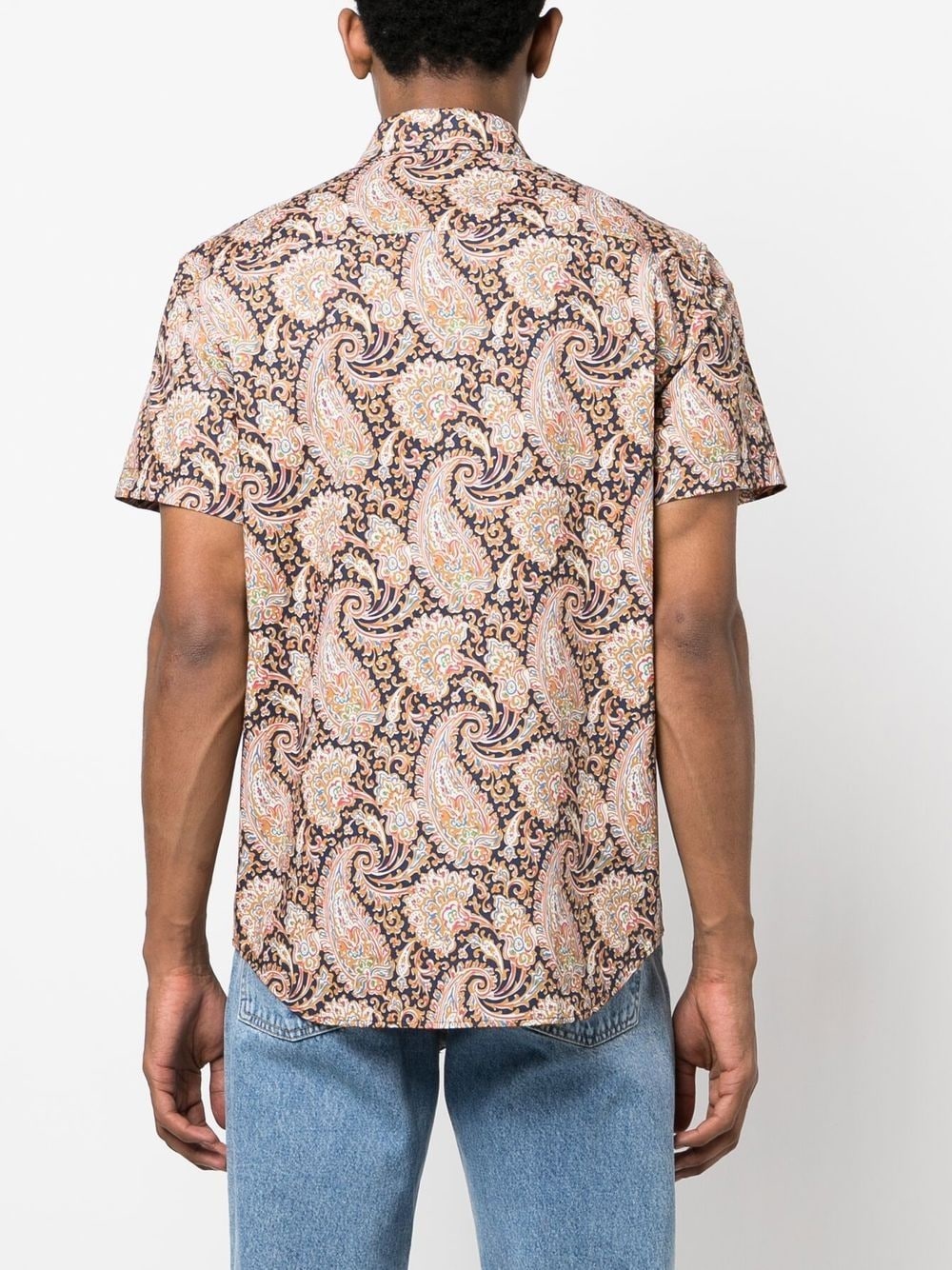 paisley-print short-sleeved shirt - 4