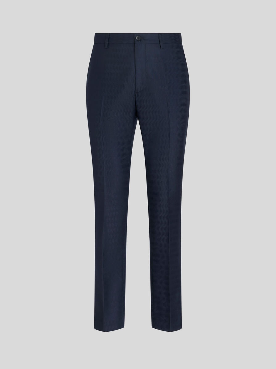 WOOL JACQUARD TROUSERS - 1
