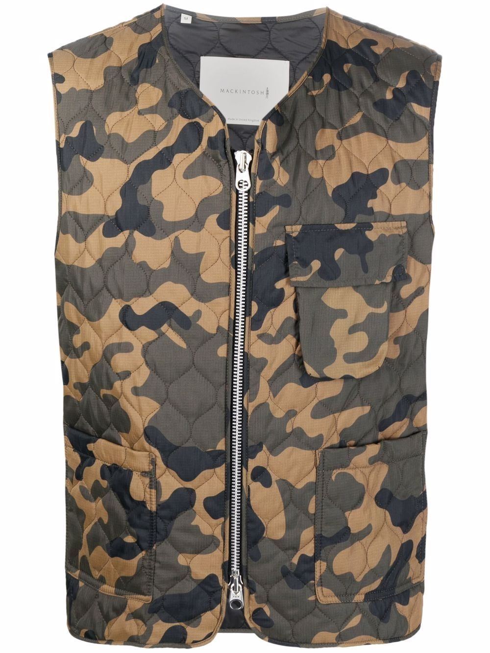 General camouflage-print gilet - 1