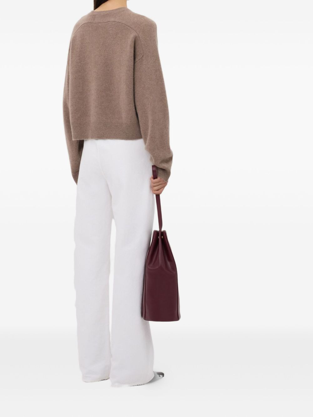 ANZOR LDS V-neck ribbed-detail sweater - 3