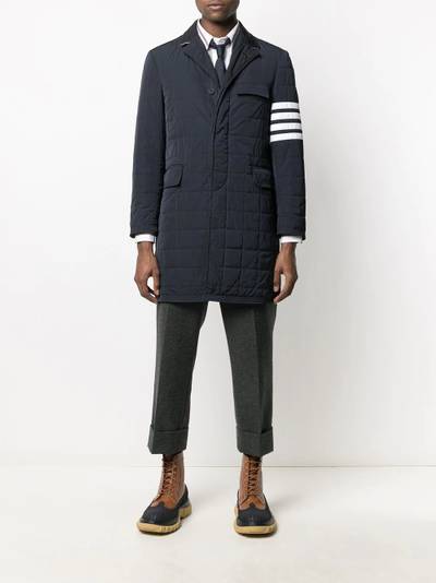 Thom Browne 4-Bar motif padded tailored coat outlook