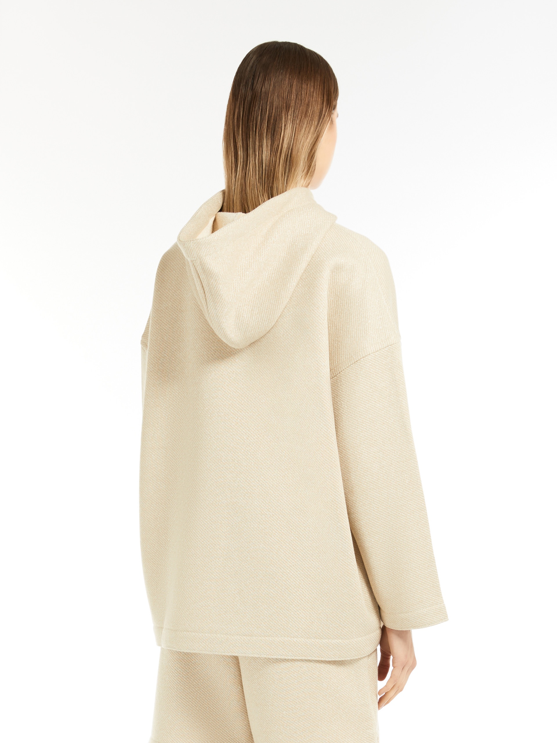 RALLY Oversized cotton and lurex sweatshirt - 4