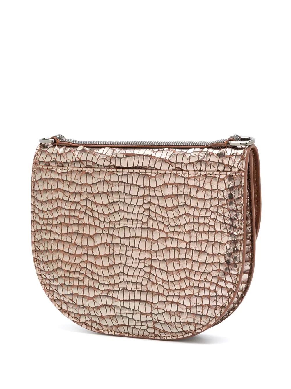 crocodile-effect crossbody bag  - 3