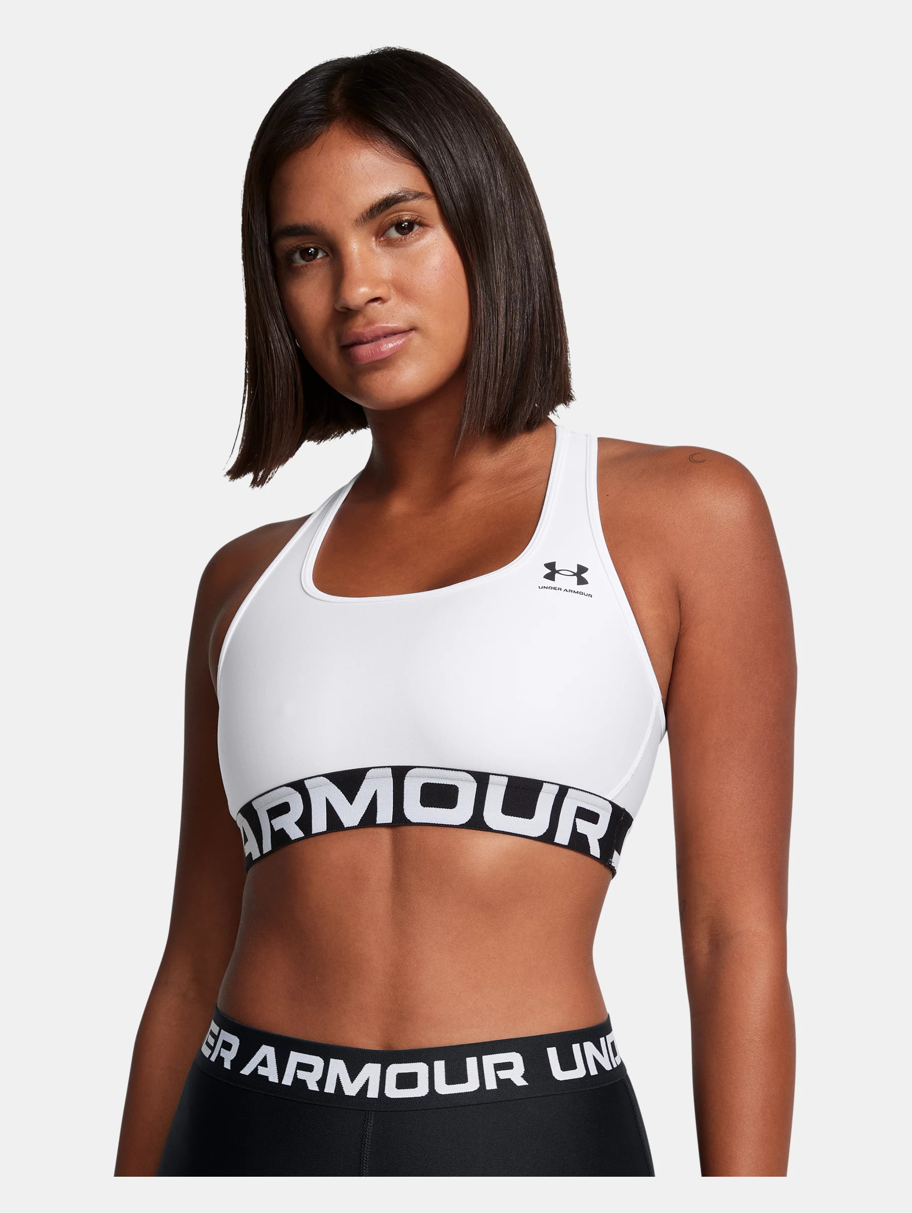 Women's HeatGear® Armour Mid Branded Sports Bra - 2