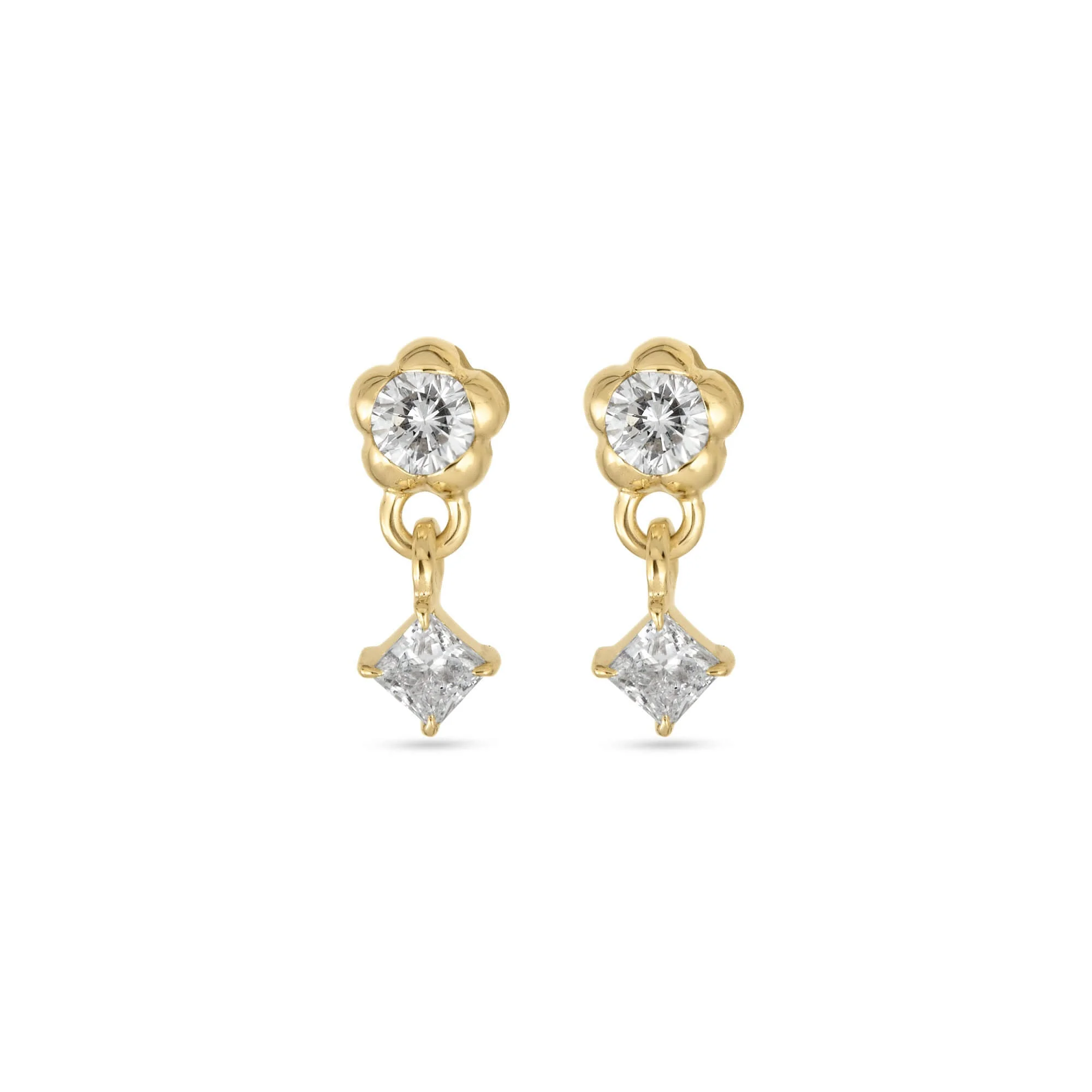 LAB-Created Nash Diamond Earrings - 1