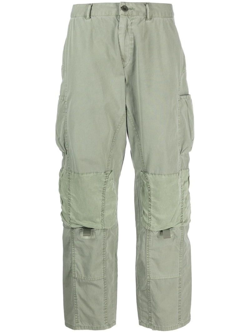 mid-rise straight-leg work trousers 1