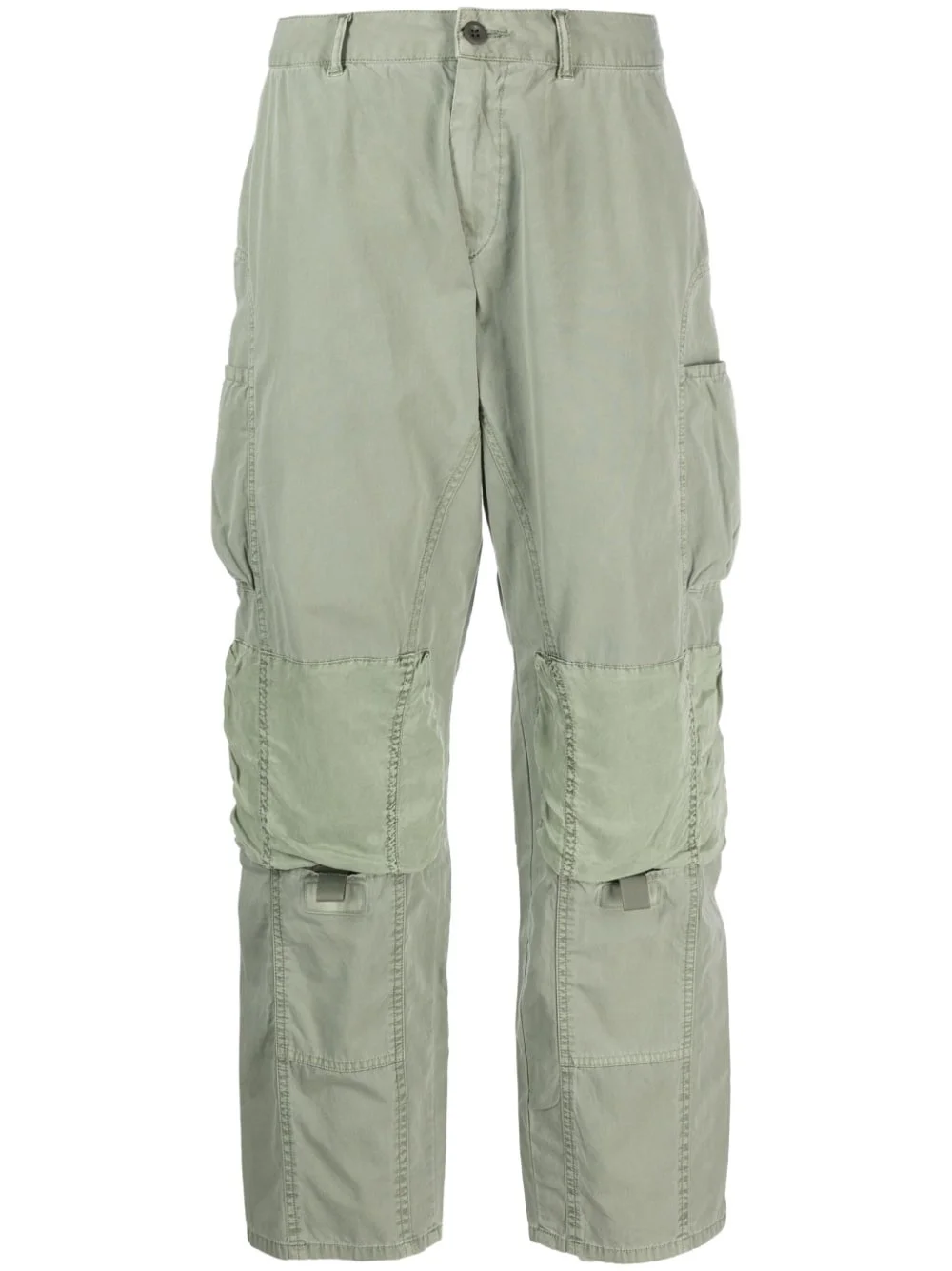 mid-rise straight-leg work trousers - 1
