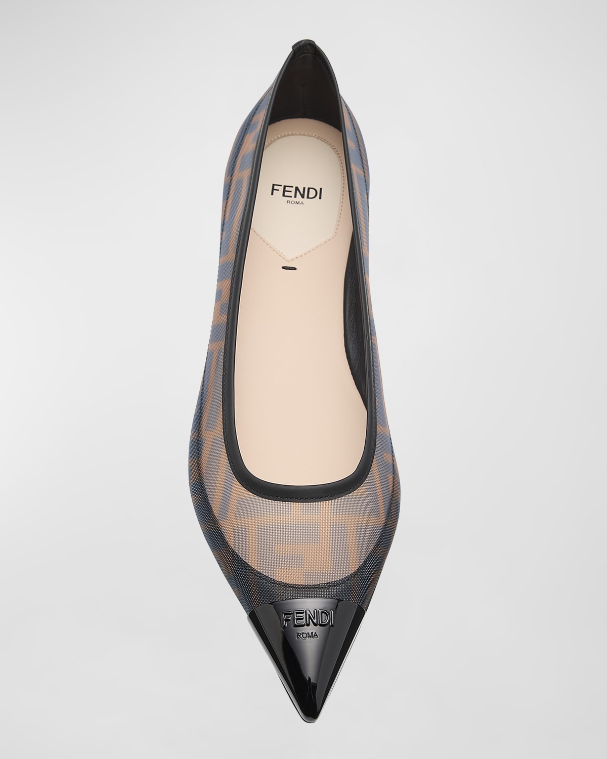FENDI Colibri FF Mesh Pointed Ballerina Flats neimanmarcus