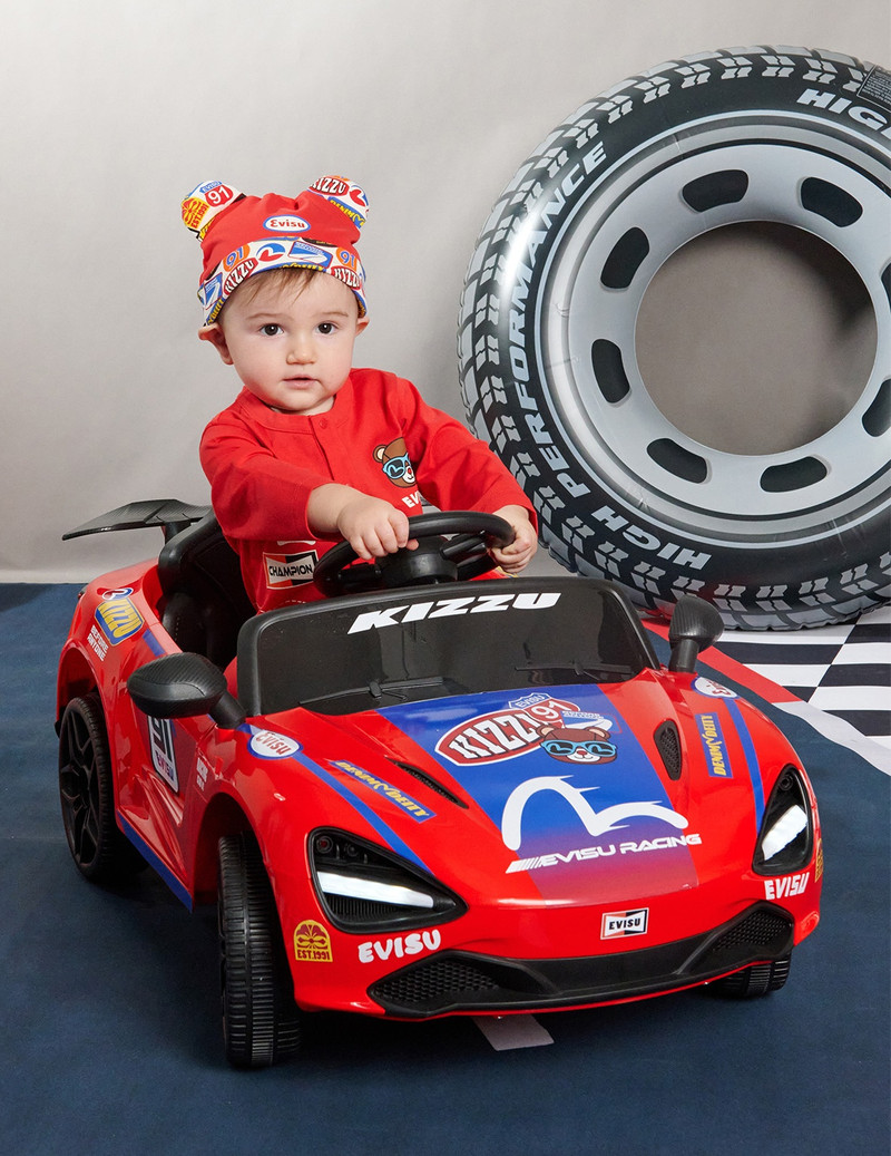 RACING BADGE AND LOGO BABY BEAR HAT 7