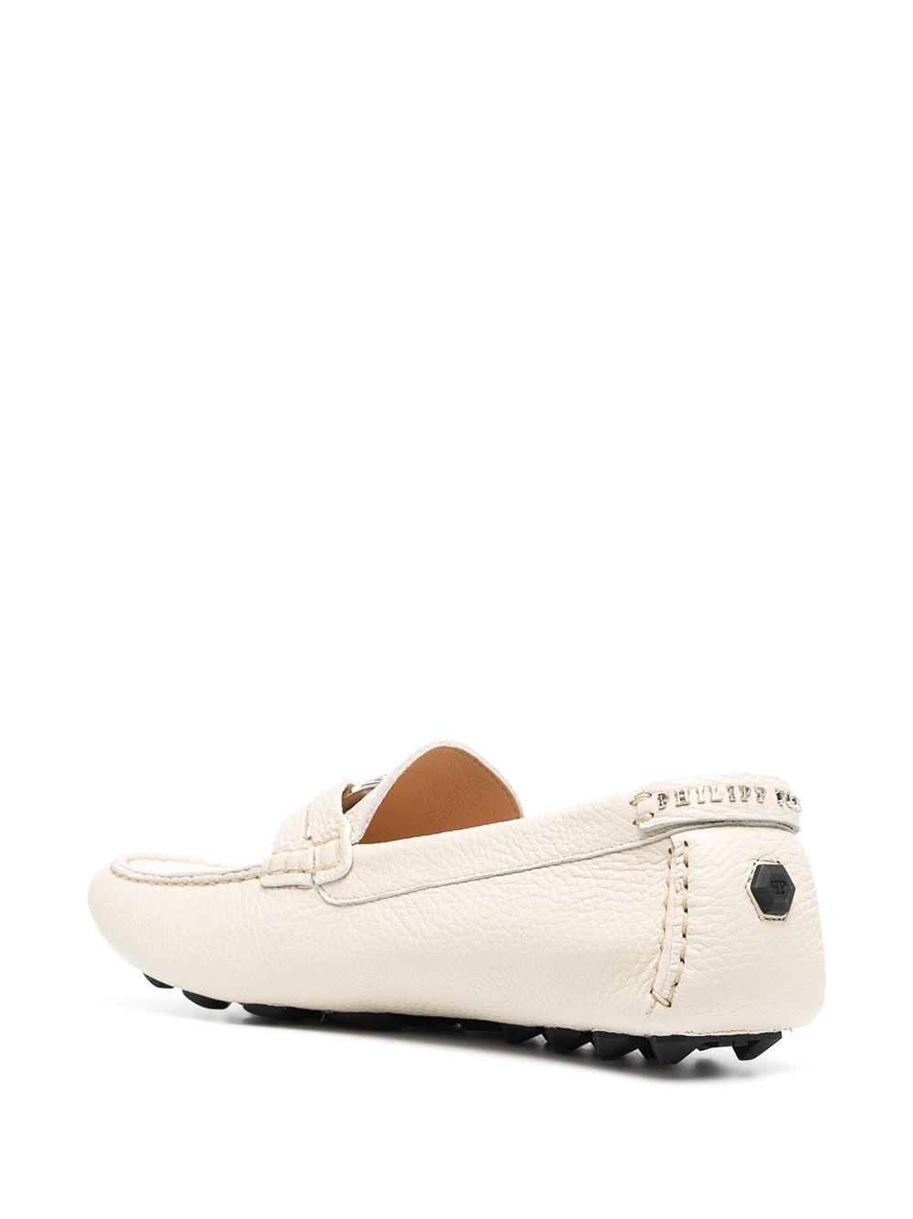 mocassin hexagonal leather loafers - 3