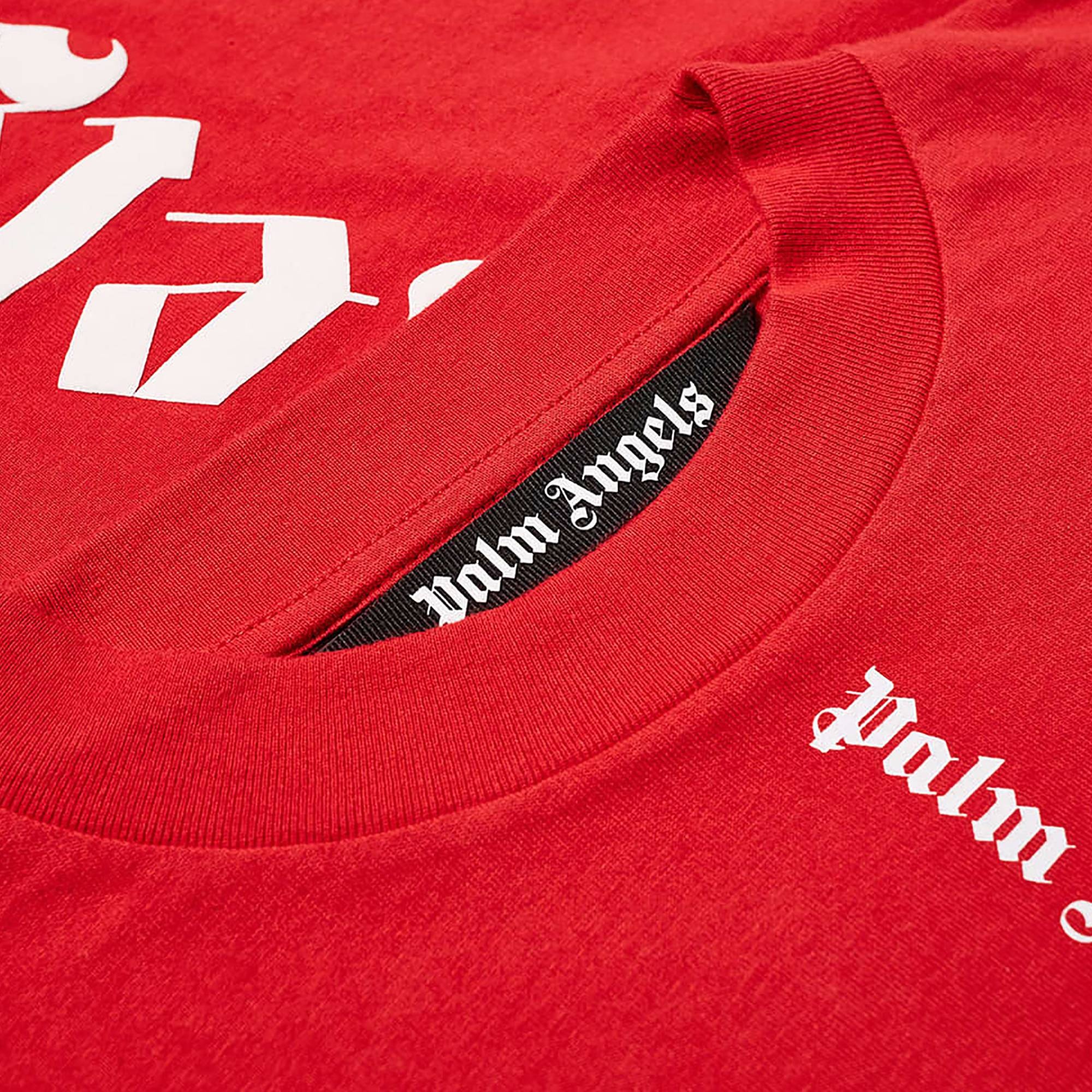 Palm Angels Logo T-Shirt 'Red/White' - 3