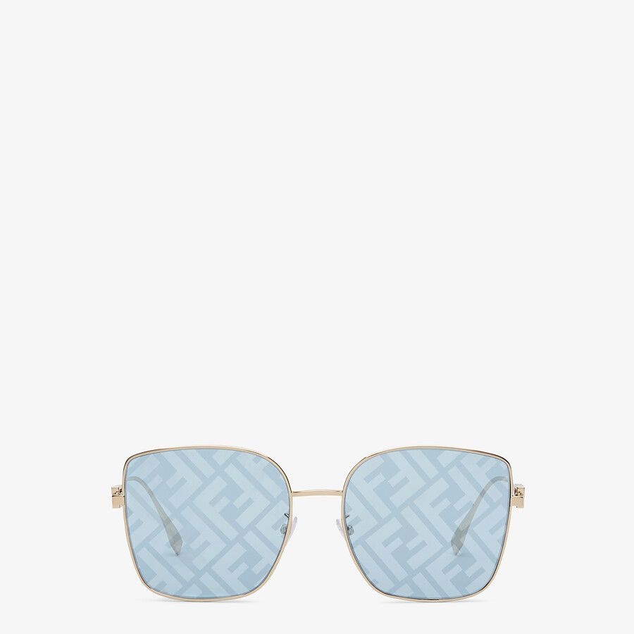 Sunglasses featuring light blue lenses with FF logo - 1