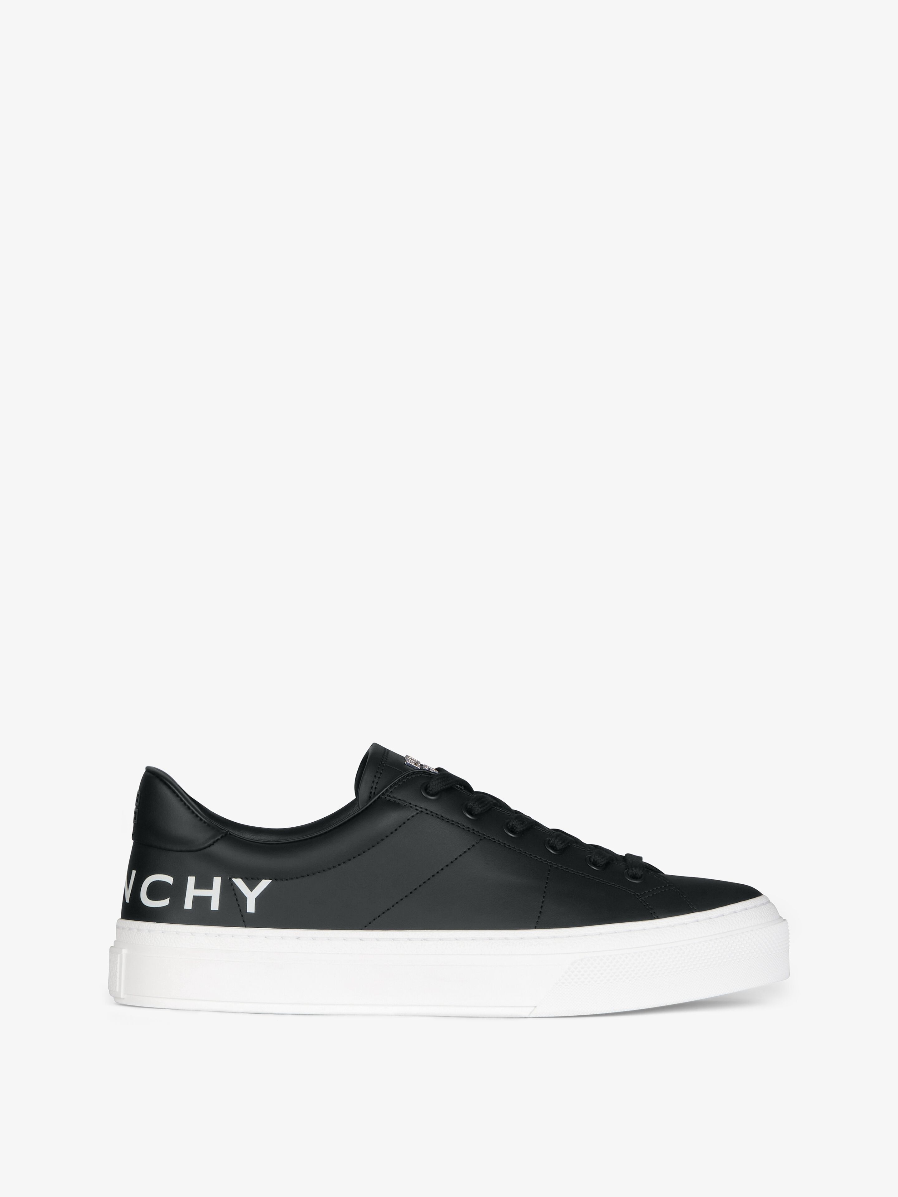 CITY SPORT SNEAKERS IN LEATHER WITH PRINTED GIVENCHY LOGO - 1