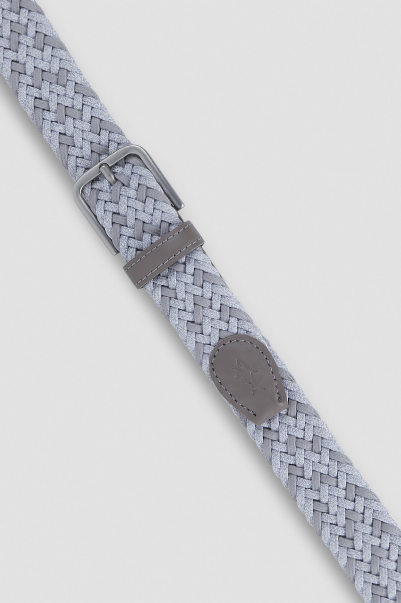 Paul & Shark BRAIDED ELASTIC BELT WITH LEATHER TRIMS outlook