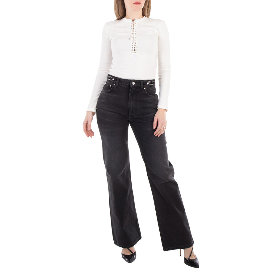 Paco Rabanne High-Waist Straight Leg Pants - 4