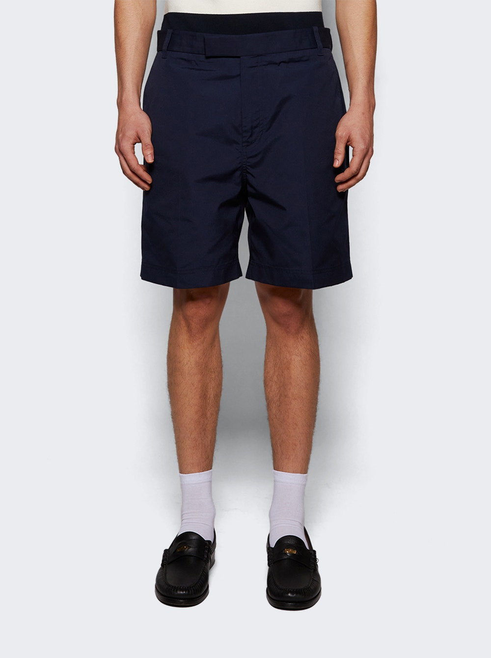 Typewriter Cloth Utility Chino Shorts Navy - 2