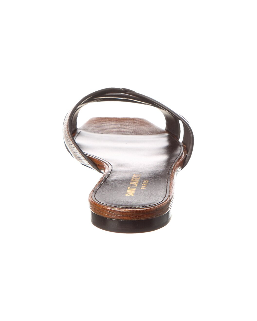 Saint Laurent Tribute Lizard-Embossed Leather Sandal - 3