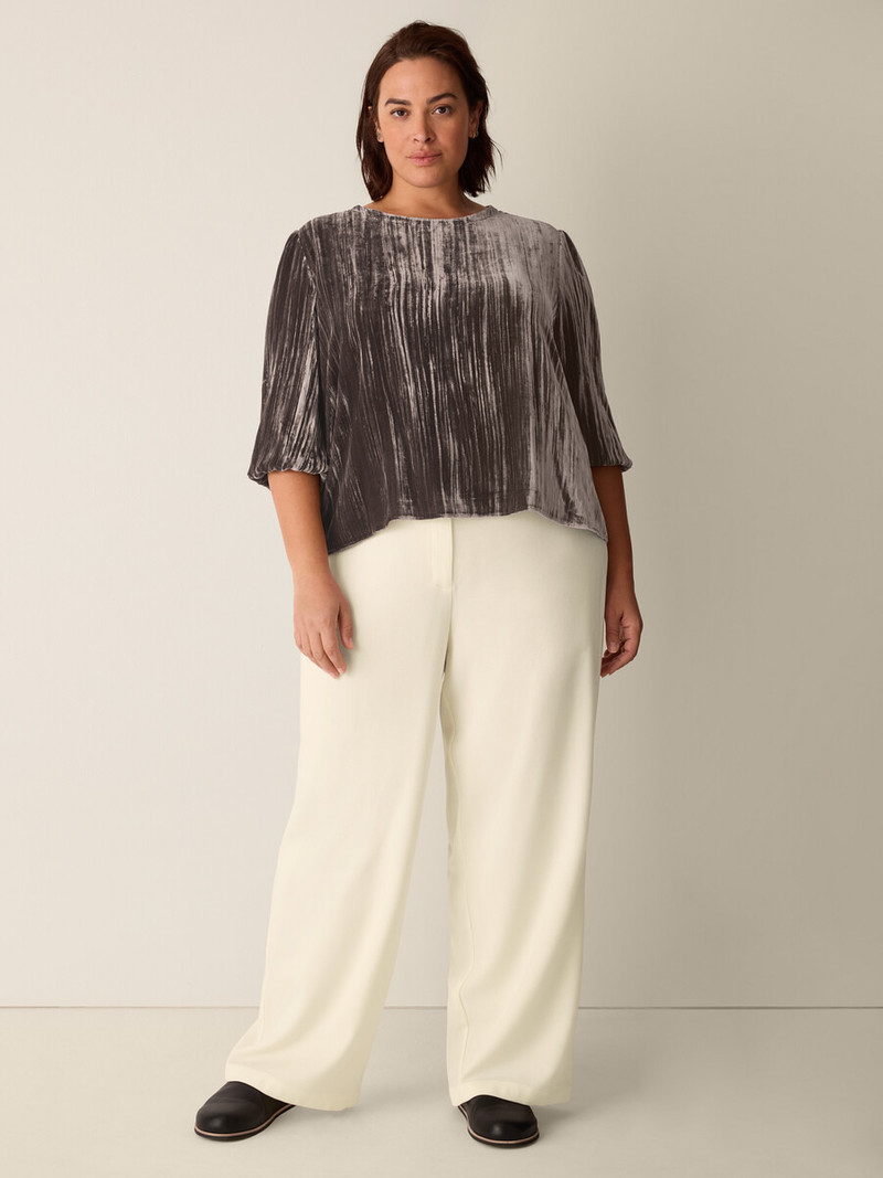 Crushed Velvet Round Neck Top 6