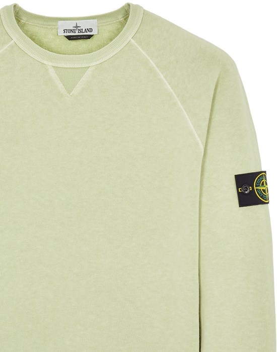 66360 MALFILE' FLEECE_GARMENT DYED 'OLD' EFFECT LIGHT GREEN - 3