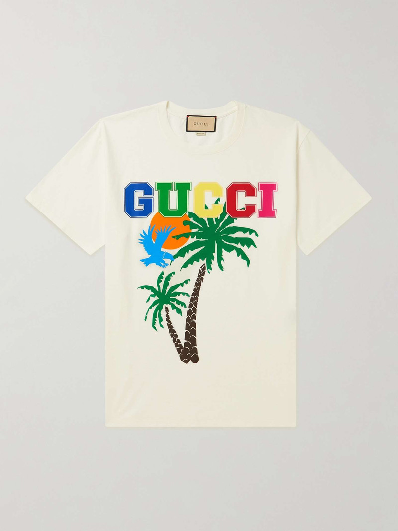 Printed Cotton-Jersey T-Shirt - 1