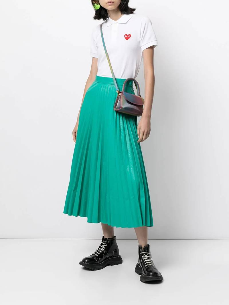 Comme des Garçons PLAY Heart logo-patch polo shirt outlook