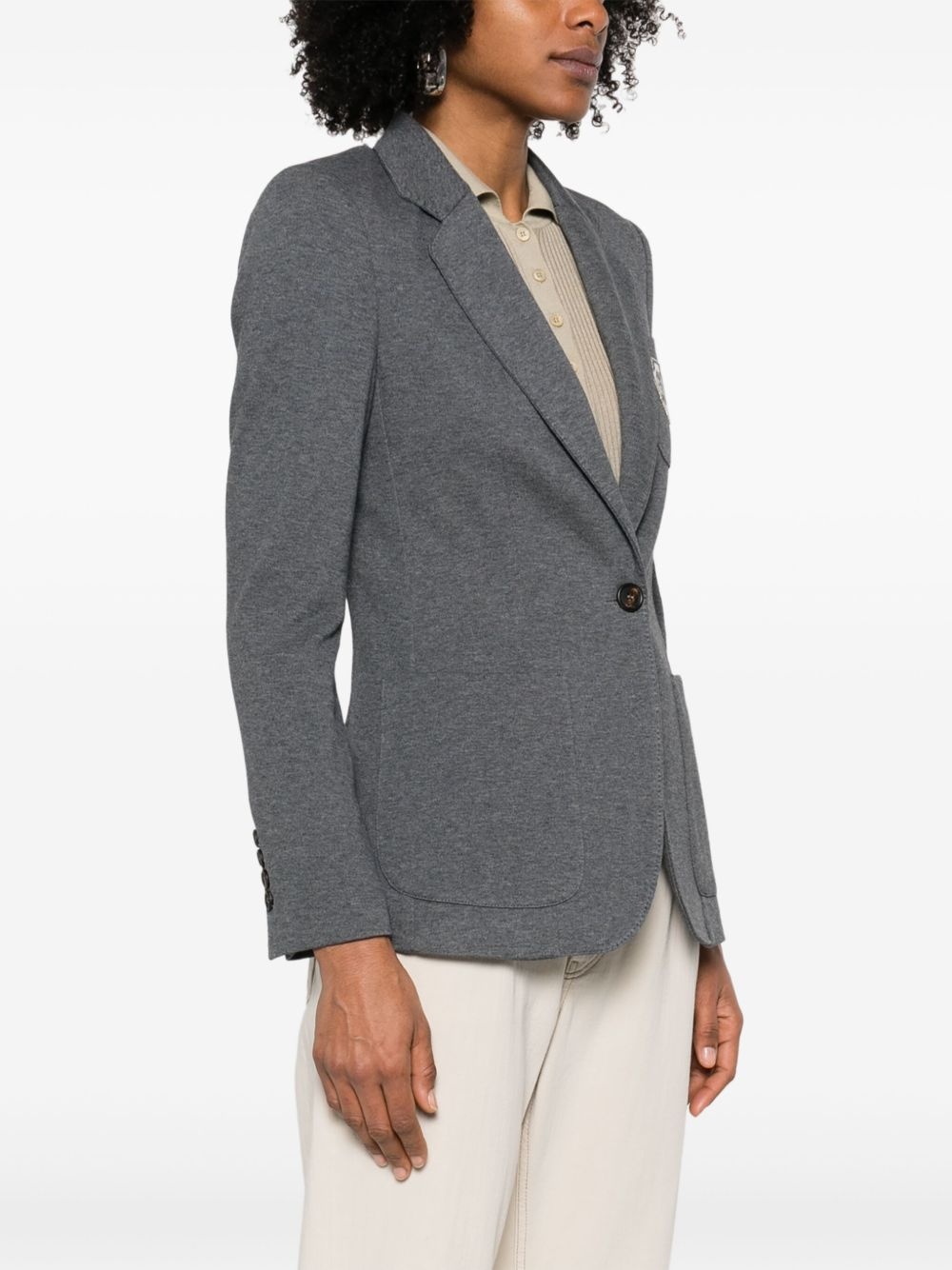 badge-detail blazer - 3