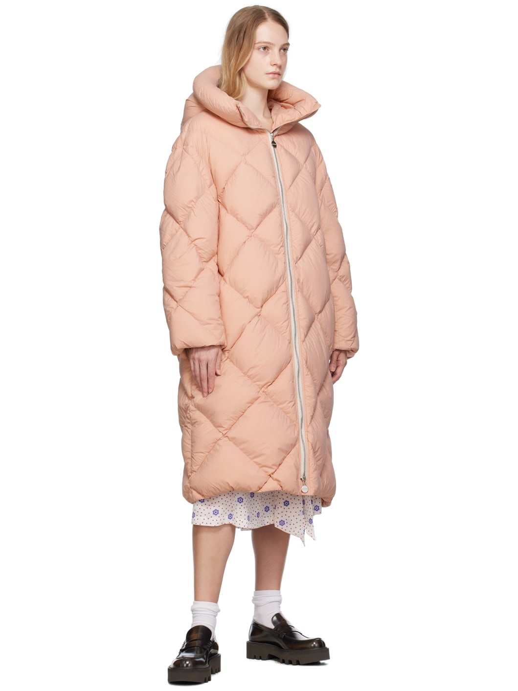 Pink Rowena Down Coat - 4