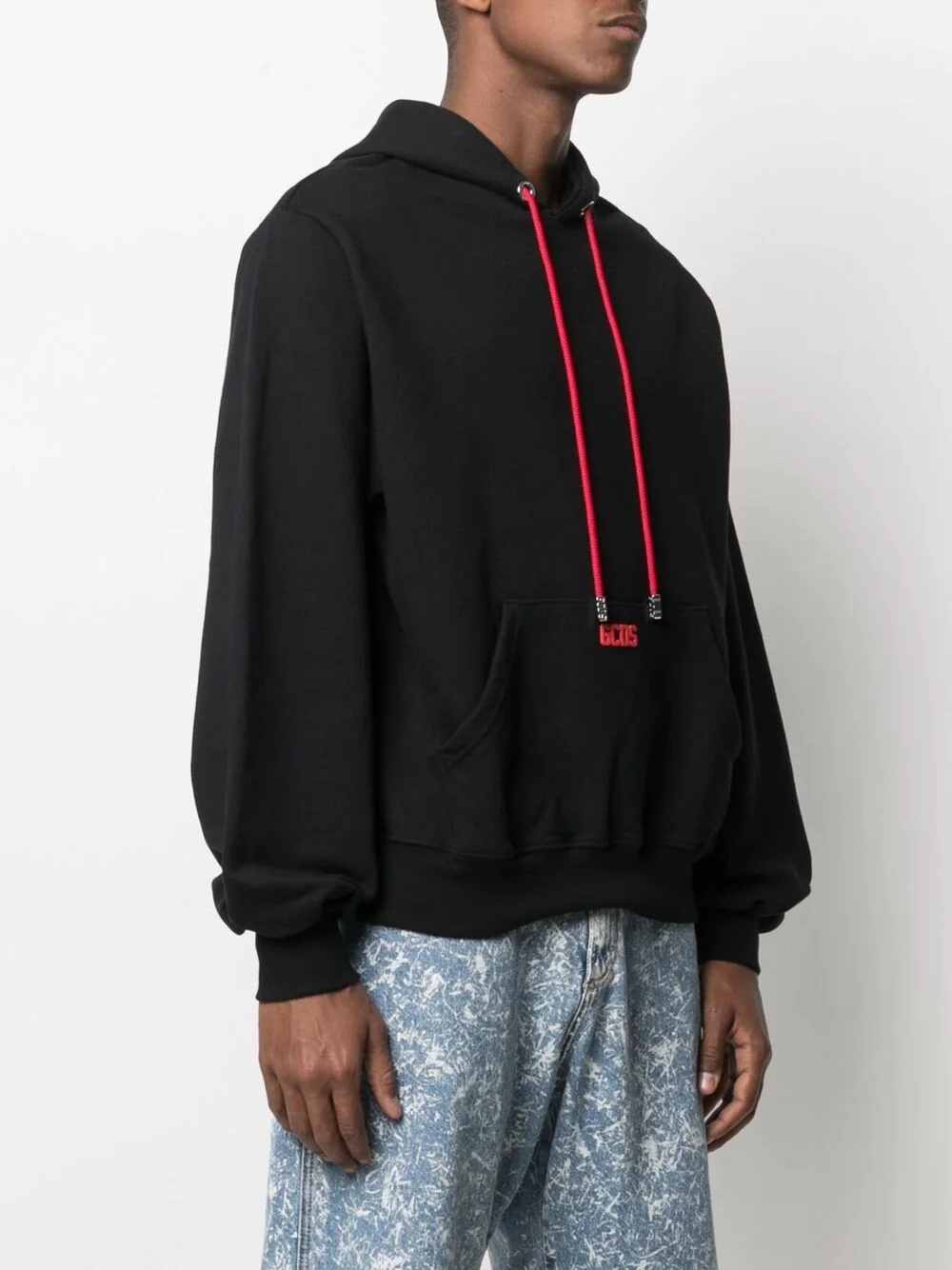 logo-print cotton hoodie - 3