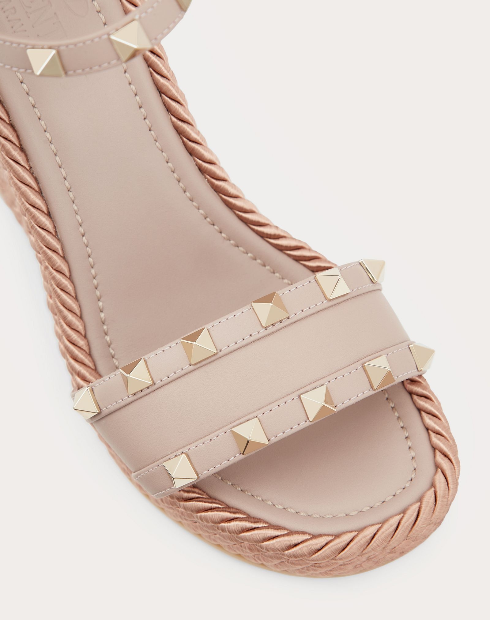 Calfskin Studded Wedge Sandal 115 mm - 5