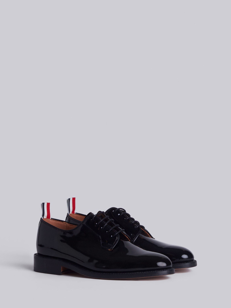 Thom Browne Blucher With Leather Sole In Black Patent Leather outlook