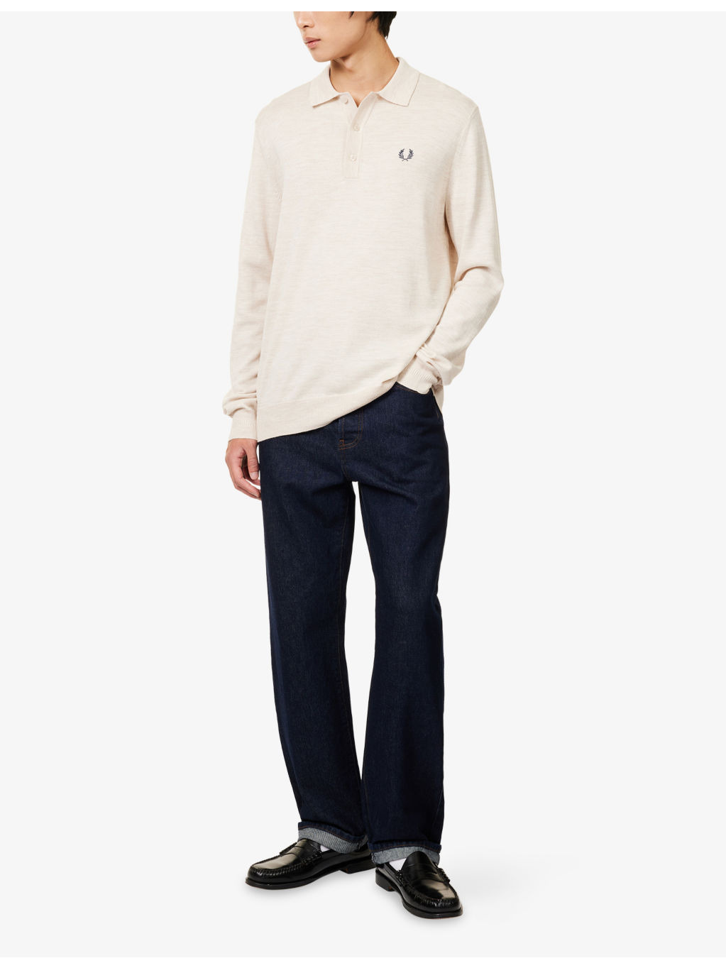 Embroidered-Logo Long-Sleeve Knitted Top - 2