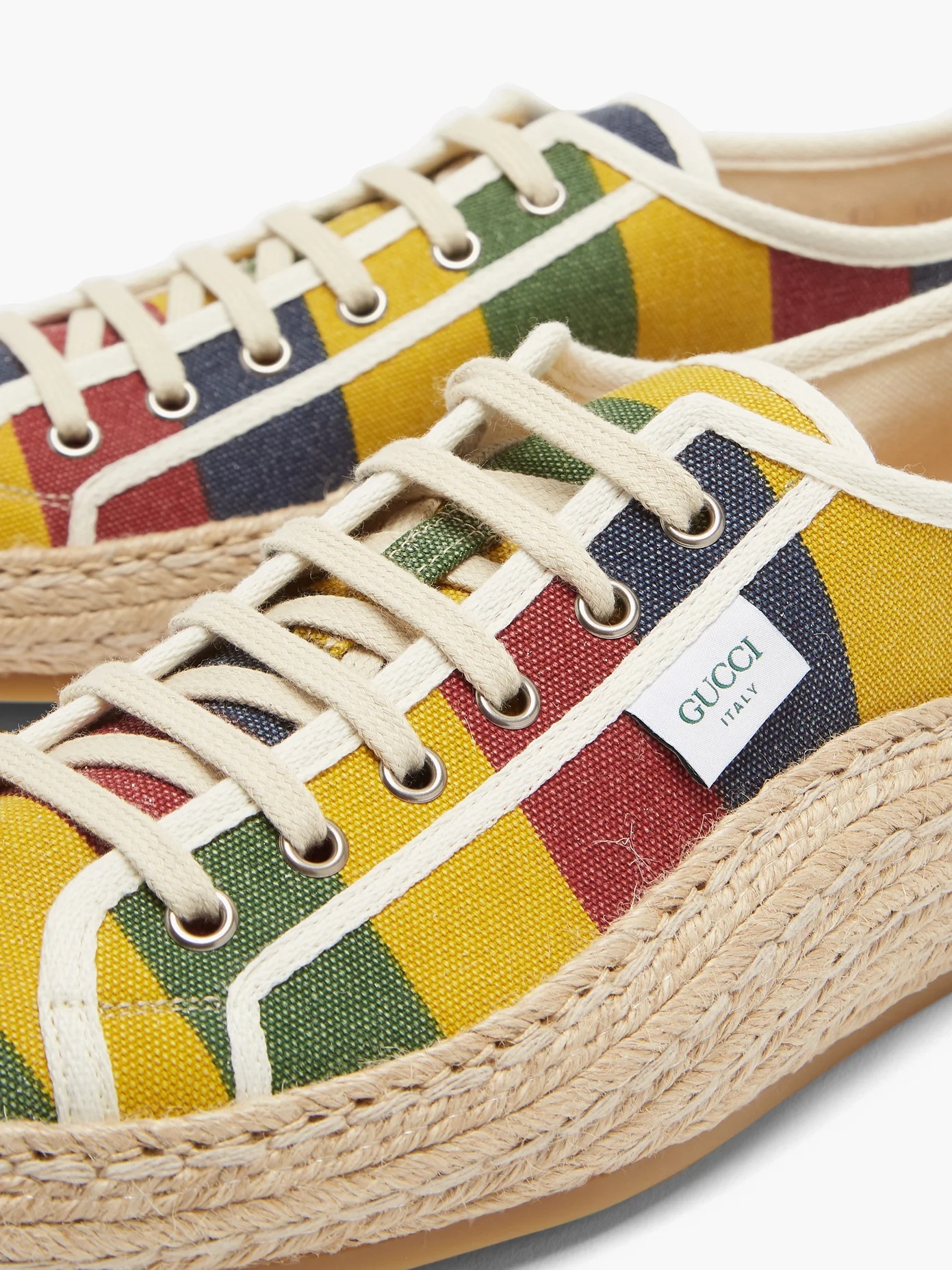 Baiadera-striped canvas espadrille trainers - 6