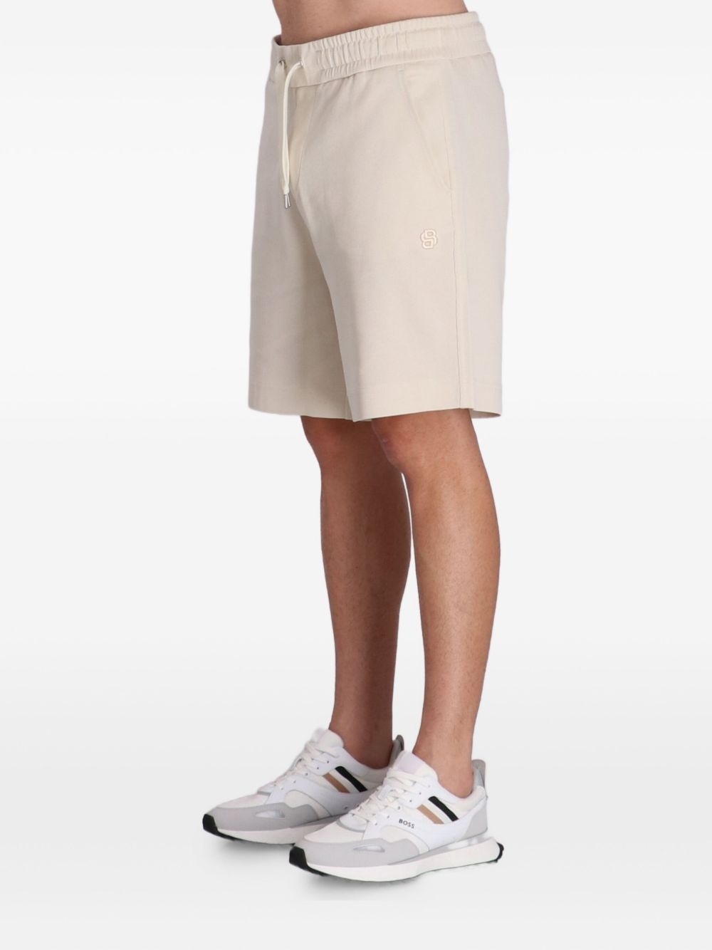 drawstring-waist shorts - 3