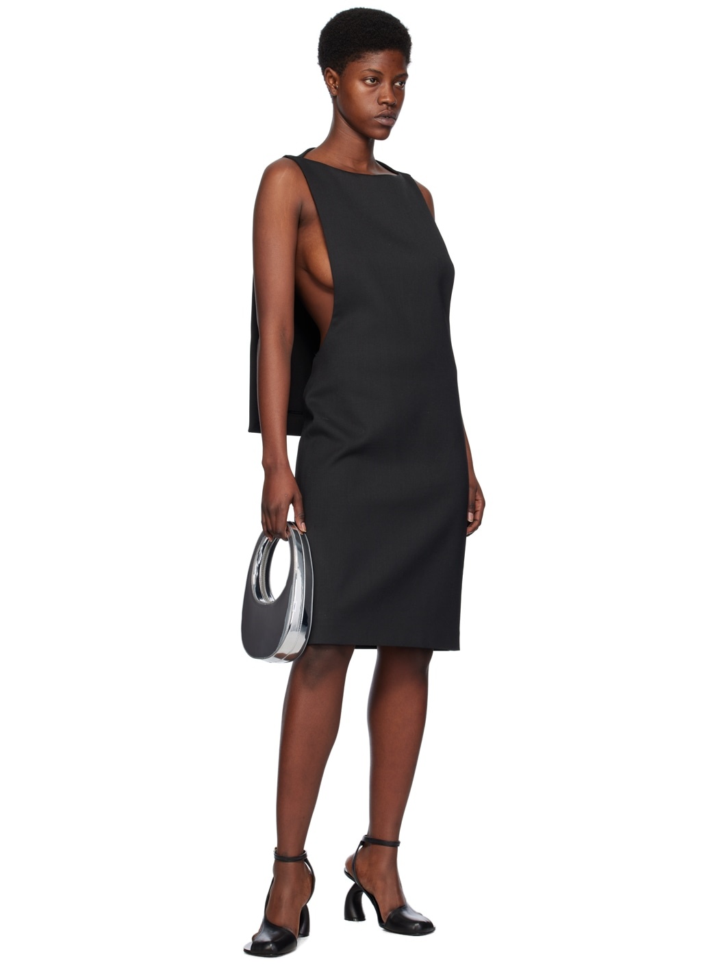 Black Cape Minidress - 4