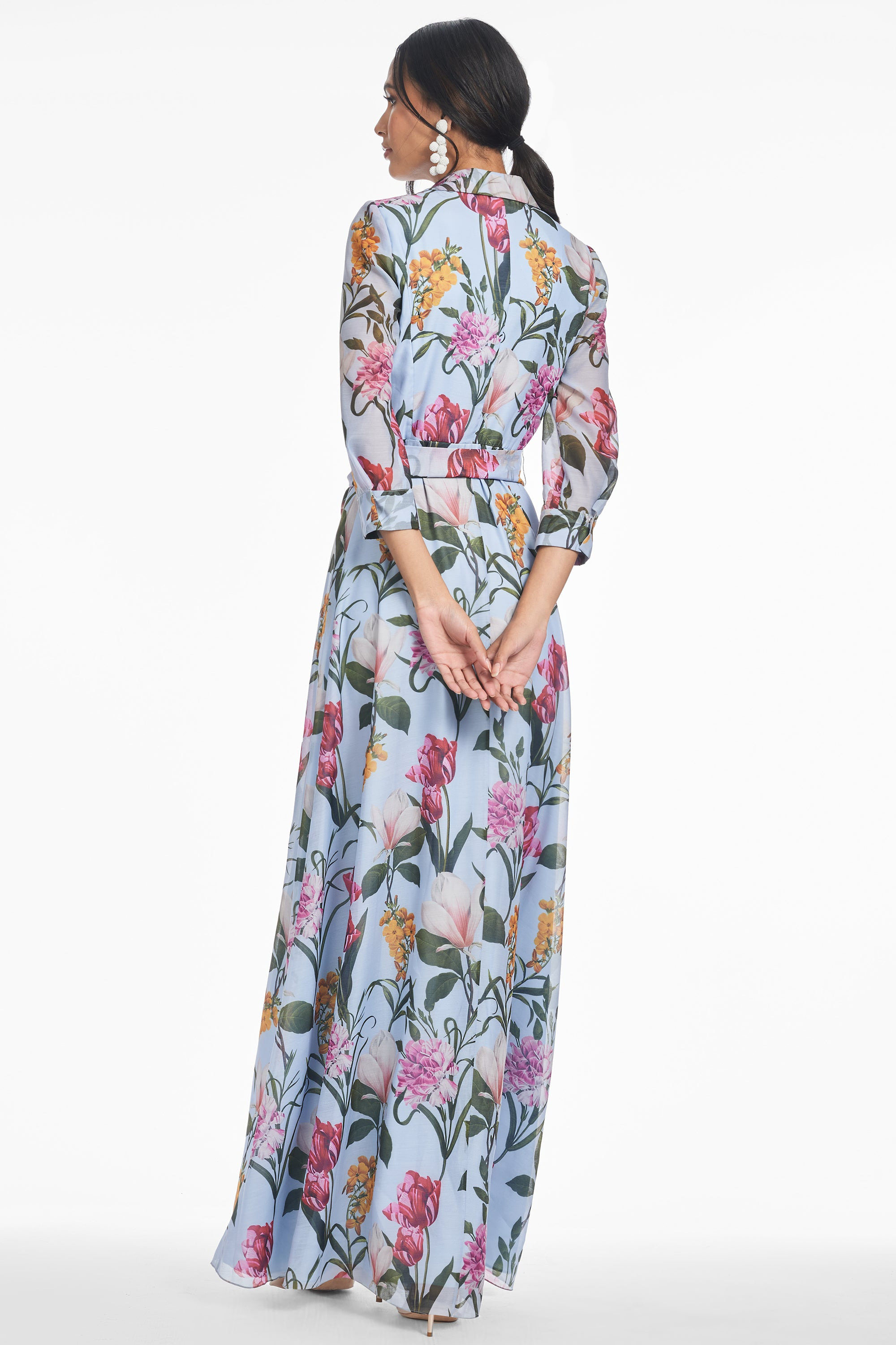 ADDISON GOWN - GLACIAL BLUE BLOSSOMS - 5
