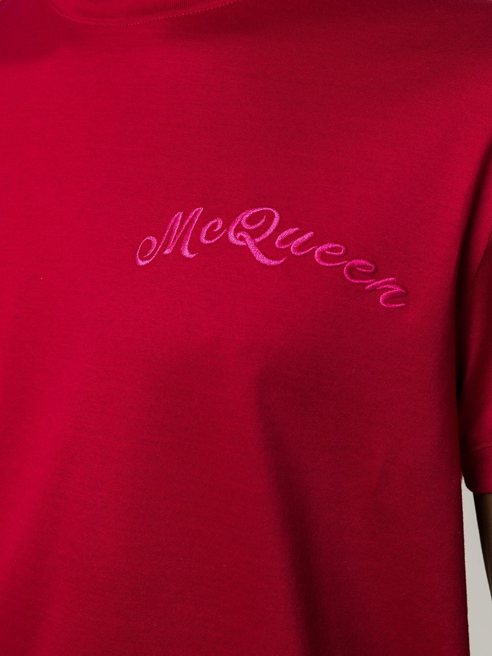 McQueen embroidery T-shirt - 5