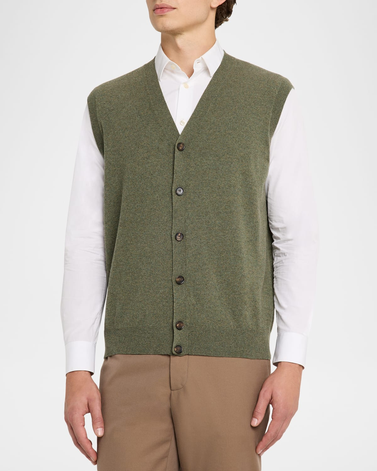 Men's Baby Cashmere Knit Classic-Fit Vest - 4