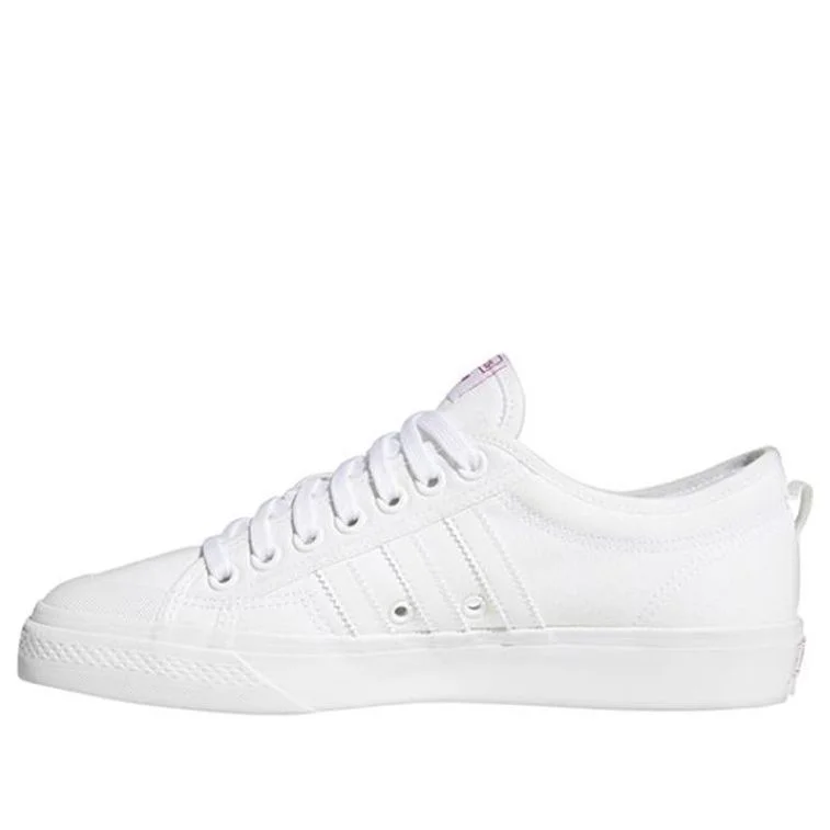 (WMNS) adidas originals Nizza Trefoil Sneakers White/Red FX8345 - 1