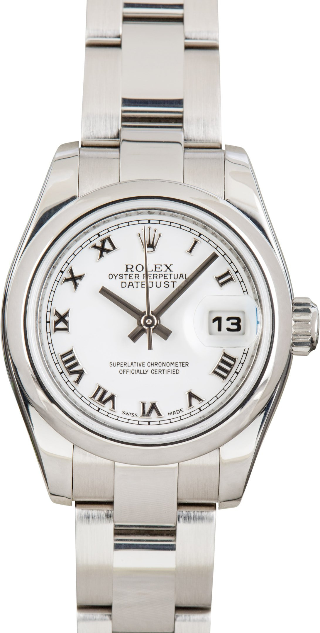 Lady Rolex Datejust 179160 White Roman Dial - 1