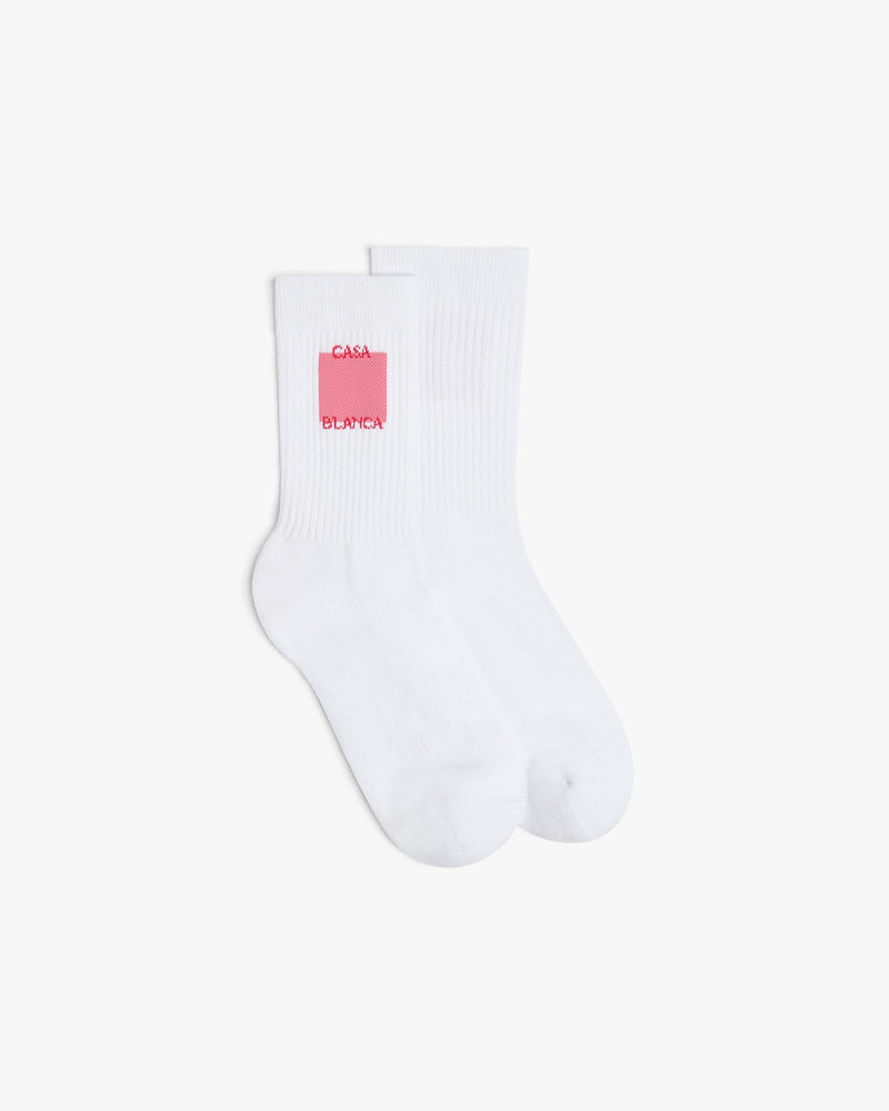 Rose Shadow Logo Square Socks | Casablanca Paris 1