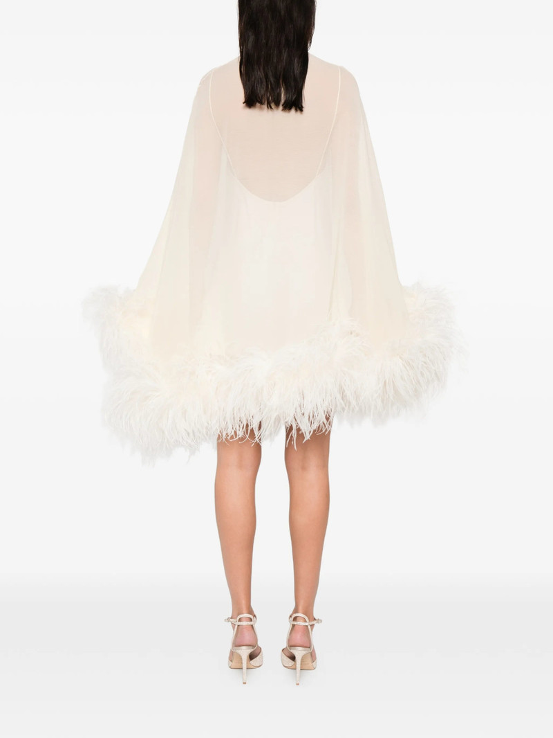 Taller Marmo Taller Marmo Feather-detail High-neck Mini Dress outlook