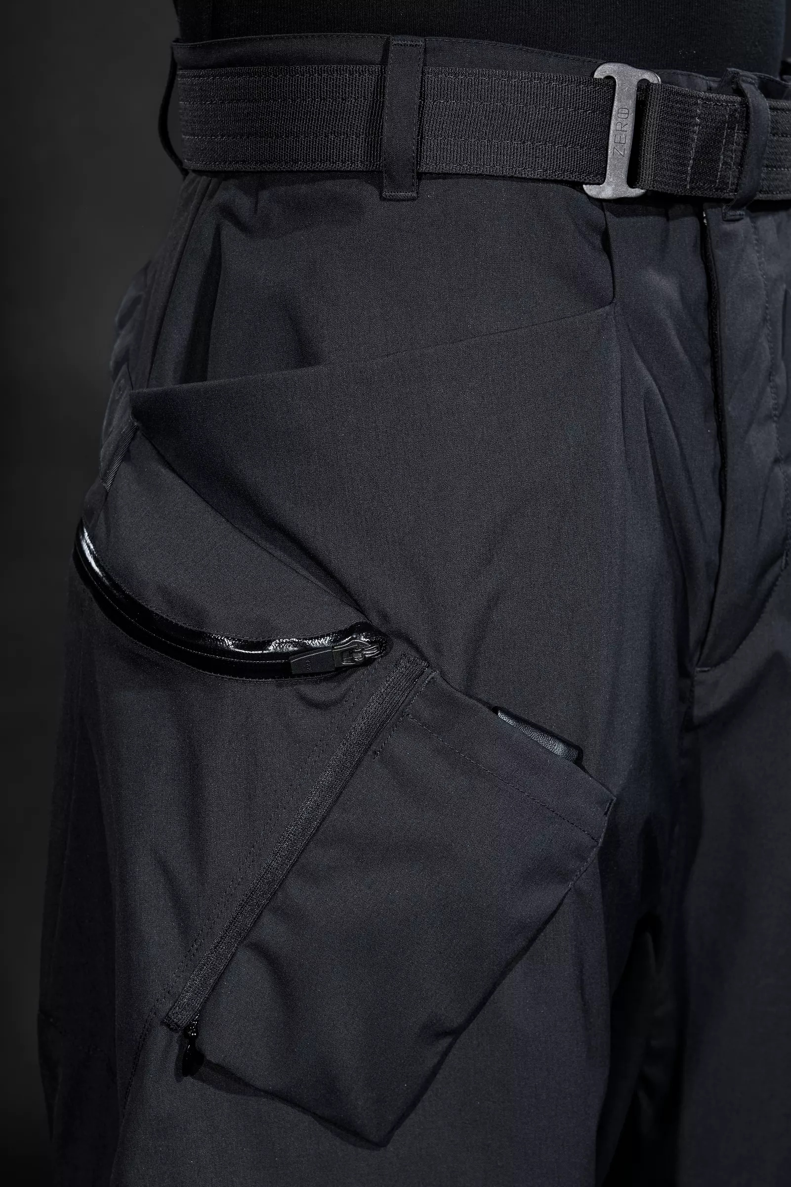 ACRONYM P59-E Encapsulated Nylon Cargo Pant Black | REVERSIBLE