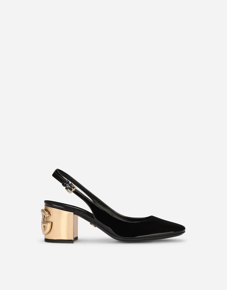 Patent leather slingbacks with DG Karol heel - 1