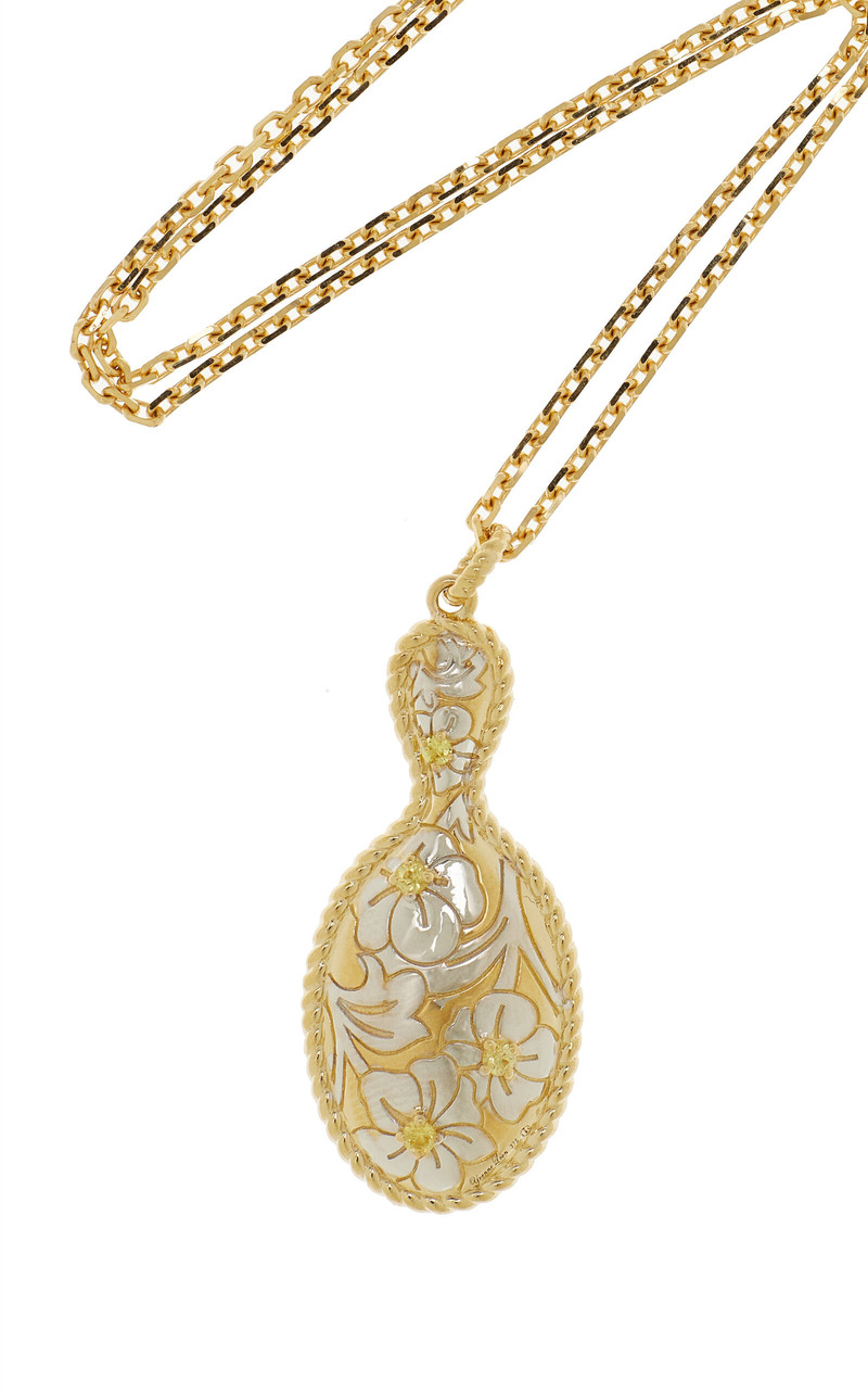 Yvonne Léon 9K and 18K Gold Pretty Mirror Pendant gold outlook