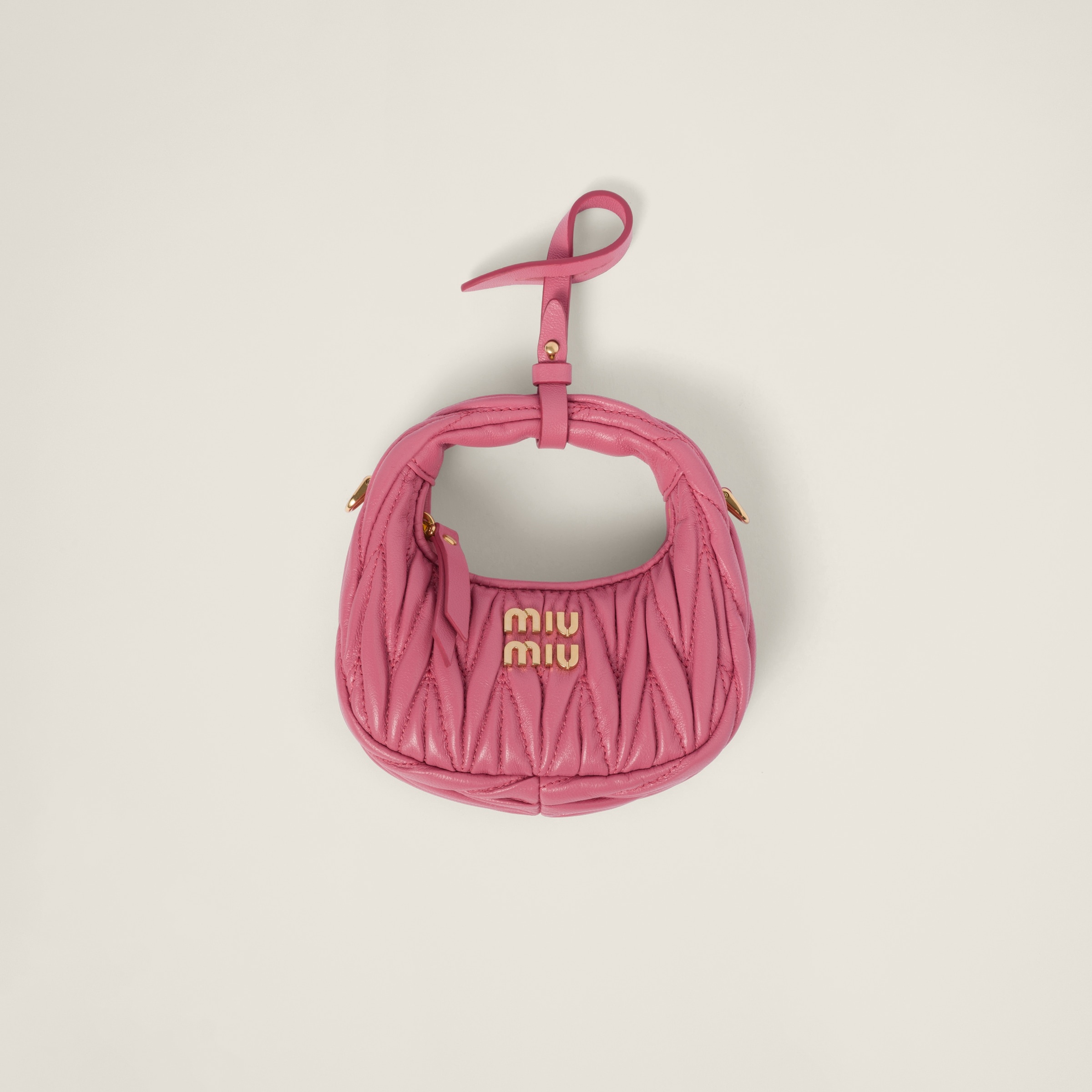 ★miumiu★Wander matelasse nappa leather micro hobo bag★ Miu Miu Wander matelassé nappa leather micro hobo bag